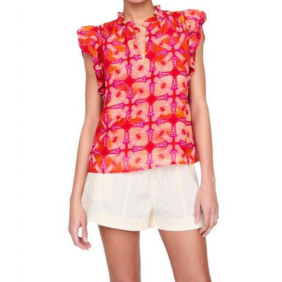NEW MARIE OLIVER maison top in guava - Picture 1 of 3
